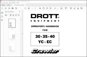 DROTT 30-35-40 YC EC Crawler Operator's Manual - PDF DOWNLOAD