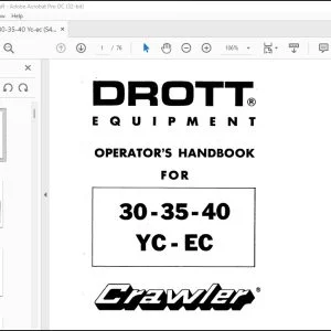 DROTT 30-35-40 YC EC Crawler Operator's Manual - PDF DOWNLOAD