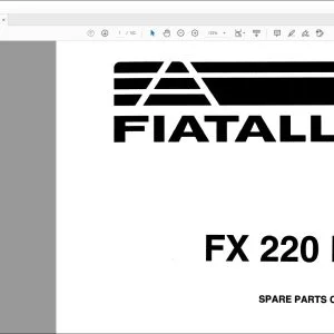 FIATALLIS FX 220 LC SPARE PARTS CATALOG Manual 59820116 - PDF DOWNLOAD
