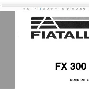 FIATALLIS FX 300 LC SPARE PARTS CATALOG Manual 59820117 - PDF DOWNLOAD
