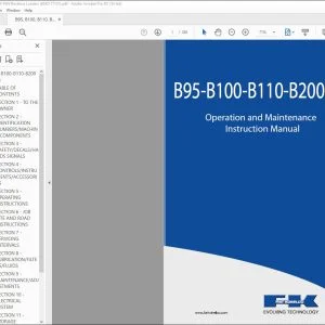 Fiat Kobelco B95-B100-B110-B200 4WS Operation & Maintenance Instruction Manual - PDF DOWNLOAD