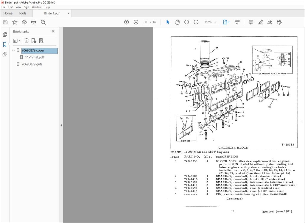 Fiatallis 100-C Motor Grader Parts Catalog Manual 70696879 - PDF ...
