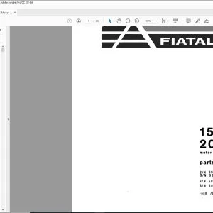 Fiatallis 150-C 200-C Motor Grader Parts Catalog Manual 70689654 -  PDF DOWNLOAD