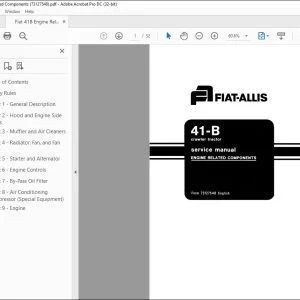 Fiatallis 41-B Crawler Tractor Service Manual 73127548 - PDF DOWNLOAD