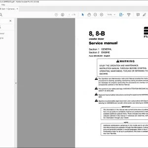 Fiatallis 8 8-B Crawler Dozer Service Manual 60406223 - PDF DOWNLOAD