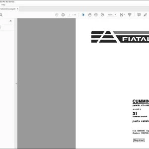 Fiatallis Cummins Diesel KT 1150 C450 31 Crawler Tractor Parts Catalog Manual 73126335 - PDF DOWNLOAD