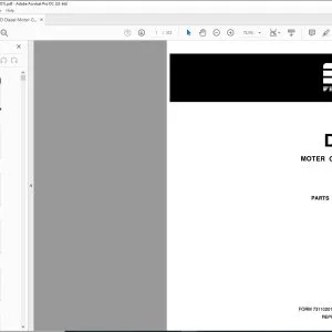 Fiatallis DD Motor Grader Parts Catalog Manual 73110201 - PDF DOWNLOAD