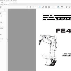 Fiatallis FE40L Hydraulic Excavator Operation & Maintenance Manual 60403139 - PDF DOWNLOAD