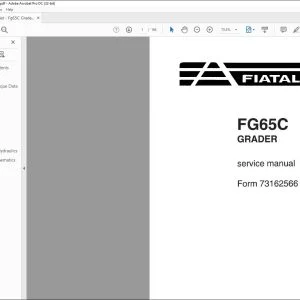 Fiatallis FG65C Grader Service Manual 73162566 - PDF DOWNLOAD