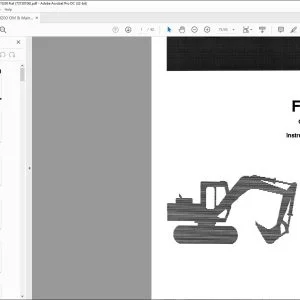 Fiatallis FH200 Excavator Operation & Maintenance Instruction Manual 73158106 - PDF DOWNLOAD