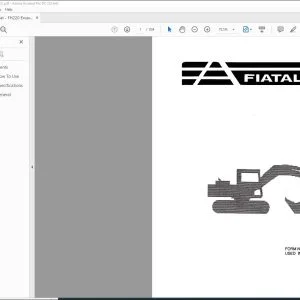 Fiatallis FH220 Excavator Service Manual 73158522 - PDF DOWNLOAD
