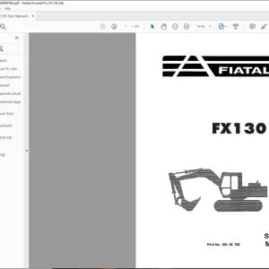 Fiatallis FX 130 Excavator Service manual 60406765 - PDF DOWNLOAD