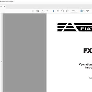 Fiatallis FX130 Operation & Maintenance Instruction Manual 60417022 - PDF DOWNLOAD
