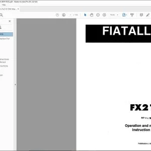 Fiatallis FX210 Hydraulic Excavator Operation & Maintenance Instruction Manual 60417025 - PDF DOWNLOAD