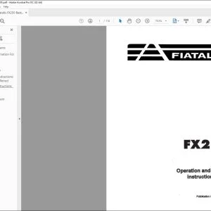 Fiatallis FX250 Hydraulic Excavator Operation & Maintenance Instruction Manual 60417028 - PDF DOWNLOAD
