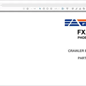 Fiatallis FX270LC Phonenix Series Crawler Excavator Parts Catalog Manual 73177709 - PDF DOWNLOAD