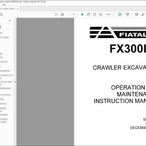 Fiatallis FX300LC Crawler Excavator Operation & Maintenance Instrction Manual 59822021 - PDF DOWNLOAD