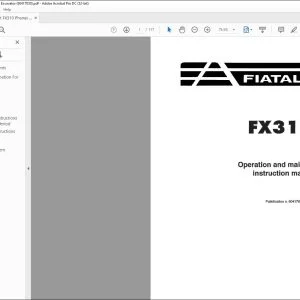 Fiatallis FX310 Crawler Excavator Operation & Maintenance Instruction Manual 60417030 - PDF DOWNLOAD