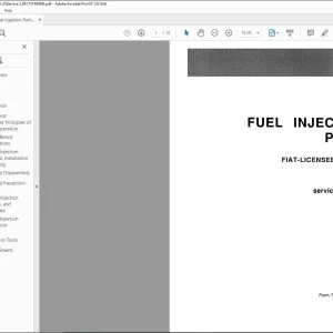 Fiatallis Fuel Injection Pump Fiat-Licensee Bosch A size Service Manual 73148064 - PDF DOWNLOAD