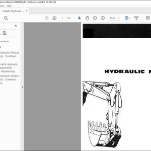 Fiatallis Hydraulic Motors Service Manual 60406205 - PDF DOWNLOAD
