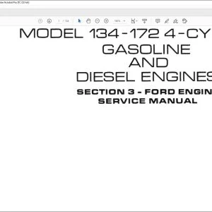 Ford 134-172 4-Cylinder Gasoline & Diesel Engine Service Manual 40540160 - PDF DOWNLOAD