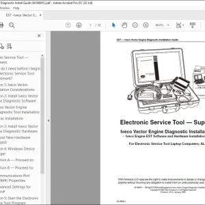 Iveco Vector Engine Diagnostic Installation Guide Manual 84188841 - PDF DOWNLOAD