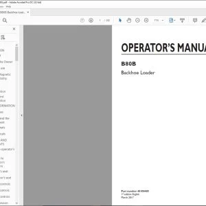 New Holland B80B Backhoe Loader Operator's Manual 48108485 - PDF DOWNLOAD