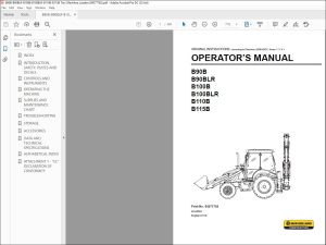 New Holland B90B B90BLR B100B B100BLR B110B B115B Backhoe Loaders ...