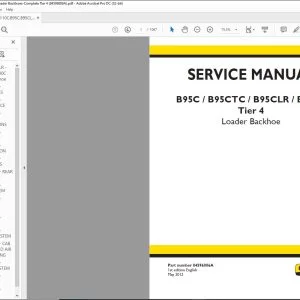 New Holland B95C B95CTC B95CLR B110C Tier 4 Loader Backhoe Service Manual 84596886A - PDF DOWNLOAD
