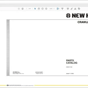 New Holland E130 Crawler Excavator Parts Catalog Manual 87364114 - PDF DOWNLOAD