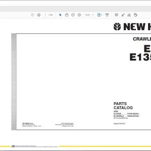 New Holland E135SR E135SRLC CRAWLER EXCAVATOR PARTS CATALOG Manual S3YY00018ZE09 NA - PDF DOWNLOAD