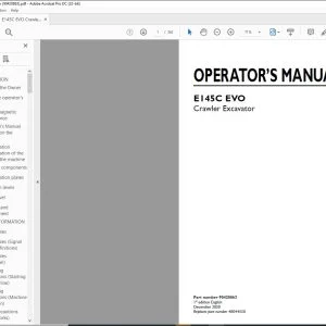 New Holland E145C EVO Crawler Excavator Operator's Manual 90420863 - PDF DOWNLOAD