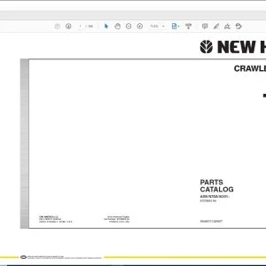 New Holland E175B TIER 3 CRAWLER EXCAVATOR PARTS CATALOG Manual 87578853 NA - PDF DOWNLOAD