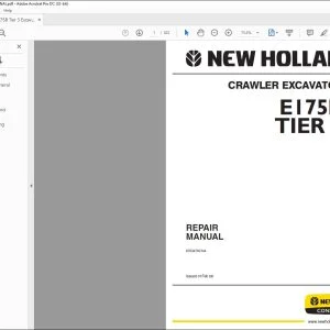 New Holland E175B TIER 3 Crawler Excavators REPAIR MANUAL 87634783NA - PDF DOWNLOAD