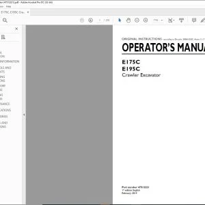 New Holland E175C E195C Crawler Excavator Operator's Manual 47512221 - PDF DOWNLOAD