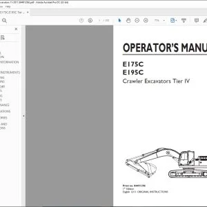 New Holland E175C E195C Crawler Excavators Tier IV Operator's Manual 84491256 - PDF DOWNLOAD