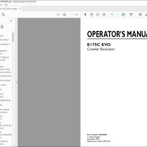 New Holland E175C EVO Crawler Excavator Operator's Manual 90420888 - PDF DOWNLOAD