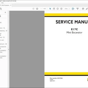 New Holland E17C Mini Excavator Service Manual 48127446 - PDF DOWNLOAD