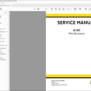New Holland E18C Mini Excavator Service Manual 51572890 - PDF DOWNLOAD