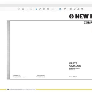 New Holland E18SR Compact Crawler Excavator Parts Catalog Manual 87519740 - PDF DOWNLOAD