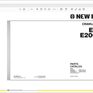 New Holland E200SR E200SRLC CRAWLER EXCAVATOR PARTS CATALOG Manual S3YB00008ZE09 NA - PDF DOWNLOAD