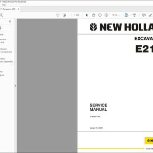 New Holland E215 Excavator Service Manual 87360601 - PDF DOWNLOAD