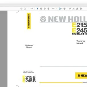 New Holland E215B E245B Excavators Workshop Manual 87677762A - PDF DOWNLOAD