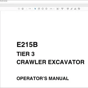 New Holland E215B Tier 3 Crawler Excavator Operator's Manual 87612121 - PDF DOWNLOAD