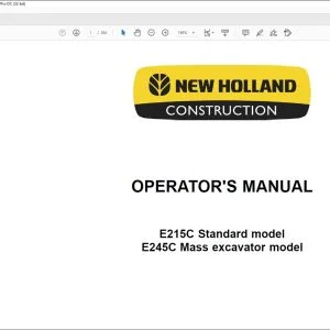 New Holland E215C E215C Excavator Operator's Manual 47619503 - PDF DOWNLOAD