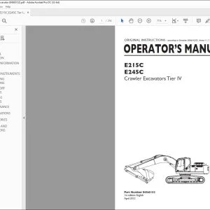 New Holland E215C E245C Crawler Excavators Tier IV Operator's Manual 84565152 - PDF DOWNLOAD