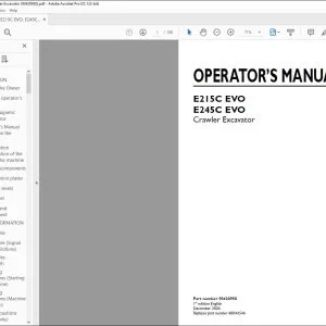 New Holland E215C EVO E245C EVO CRAWLER EXCAVATOR OPERATOR’S MANUAL 90420950 - PDF DOWNLOAD