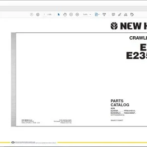 New Holland E235SR E235SRLC CRAWLER EXCAVATOR PARTS CATALOG Manual S3YF00008ZE09 NA - PDF DOWNLOAD