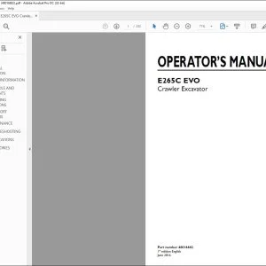 New Holland E265C EVO Crawler Excavator Operator's Manual 48016682 - PDF DOWNLOAD
