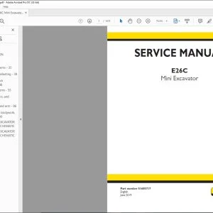 New Holland E26C Mini EXCAVATOR SERVICE MANUAL 51605717 - PDF DOWNLOAD
